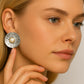 Geomatric design fusion earings | BRASS | Screw Type