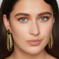Geomatric design fusion earings | Golden | Screw Type