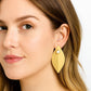 Geomatric design fusion earings | Golden | Screw Type
